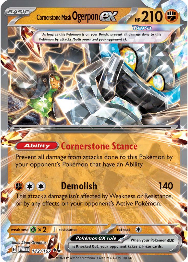 Cornerstone Mask Ogerpon ex #112 Pokemon Twilight Masquerade