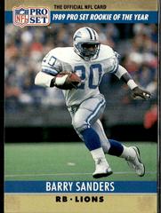 Barry Sanders [Rookie of the Year] Football Cards 1990 Pro Set Prices