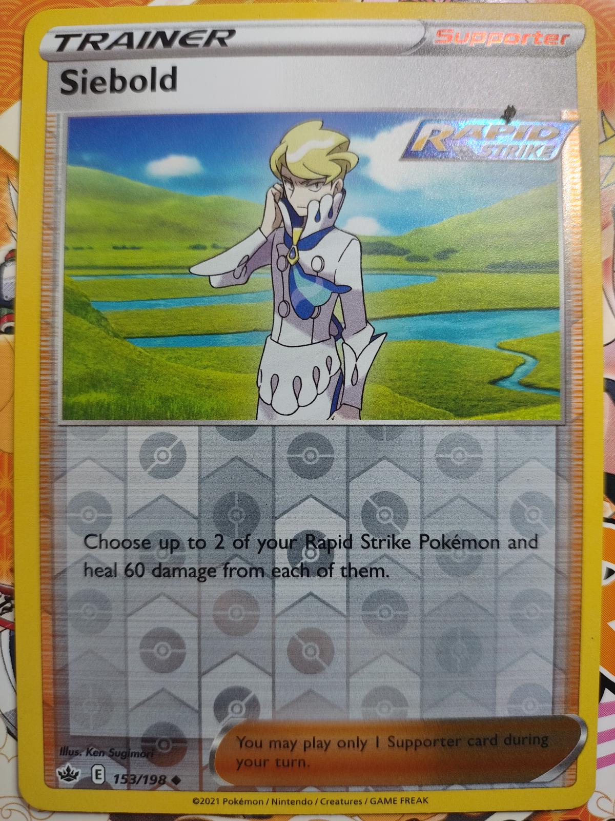 Siebold [Reverse Holo] #153 Pokemon Chilling Reign