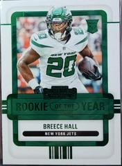 Breece Hall [Emerald] #ROY-BHA Football Cards 2022 Panini Contenders Rookie of the Year Prices