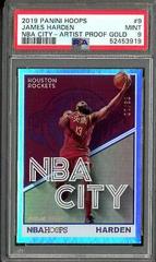 James Harden [Artist Proof Gold] #9 Basketball Cards 2019 Panini Hoops NBA City Prices