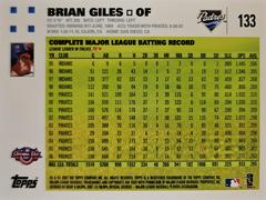 Rear | Brian Giles Baseball Cards 2007 Topps Opening Day