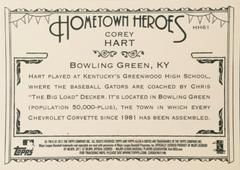 Rear | Corey Hart Baseball Cards 2011 Topps Allen & Ginter Hometown Heroes