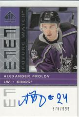 Alexander Frolov [Autograph] Hockey Cards 2002 SP Authentic Prices