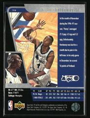 Back | Anfernee Hardaway Basketball Cards 1996 SP