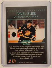 Back Of Card | Pavel Bure [Emerald Ice] Hockey Cards 1993 Parkhurst