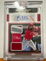 Brandon Marsh [Gold] #RDJA-BM Baseball Cards 2022 Panini Three and Two Rookie Dual Jersey Autographs Prices