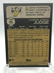 Back Of Card | Aaron Judge Baseball Cards 2022 Topps Heritage