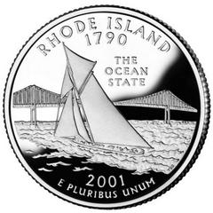 2001 S [CLAD RHODE ISLAND PROOF] Coins State Quarter Prices