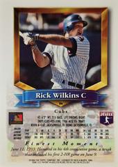 Rear | Rick Wilkins Baseball Cards 1994 Topps Traded Finest Inserts