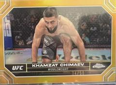 Khamzat Chimaev [Gold Refractor] #114 Ufc Cards 2024 Topps Chrome UFC Prices