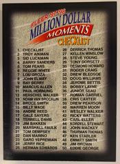 Checklist #1 Football Cards 1997 Fleer Million Dollar Moments Prices