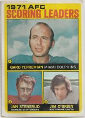 1971 AFC Scoring Leaders Football Cards 1972 Topps Prices