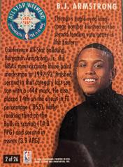 Card Back | B.J. Armstrong Basketball Cards 1994 Fleer All Stars