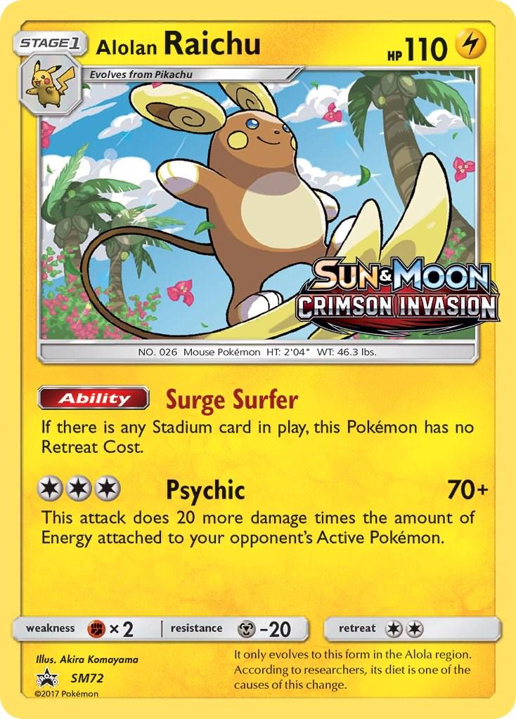 Alolan Raichu #SM72 Pokemon Promo