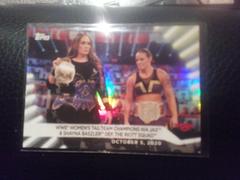 WWE Women's Tag Team Champions Nia Jax & Shayna Baszler def. The Riott Squad [Rainbow Foil] Wrestling Cards 2021 Topps WWE Women's Division Prices