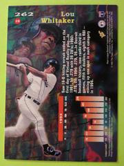 Reverse | Lou Whitaker Baseball Cards 1995 Stadium Club