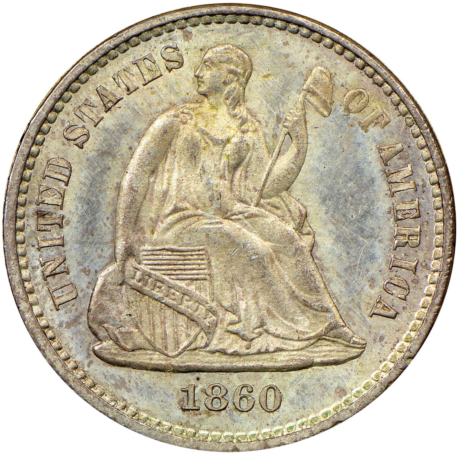 1860 [TRANSITION] Seated Liberty Half Dime Prices | Ungraded, NGC, PCGS ...