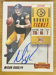 Mason Rudolph [Red Zone] #125 Football Cards 2018 Panini Contenders Rookie Ticket Prices