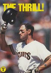 Card Back | Will Clark Baseball Cards 1993 Panini Donruss Spirit of the Game
