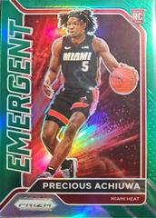Precious Achiuwa [Green] Basketball Cards 2020 Panini Prizm Emergent Prices