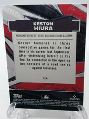 Back Of Card | Keston Hiura Baseball Cards 2021 Topps Fire