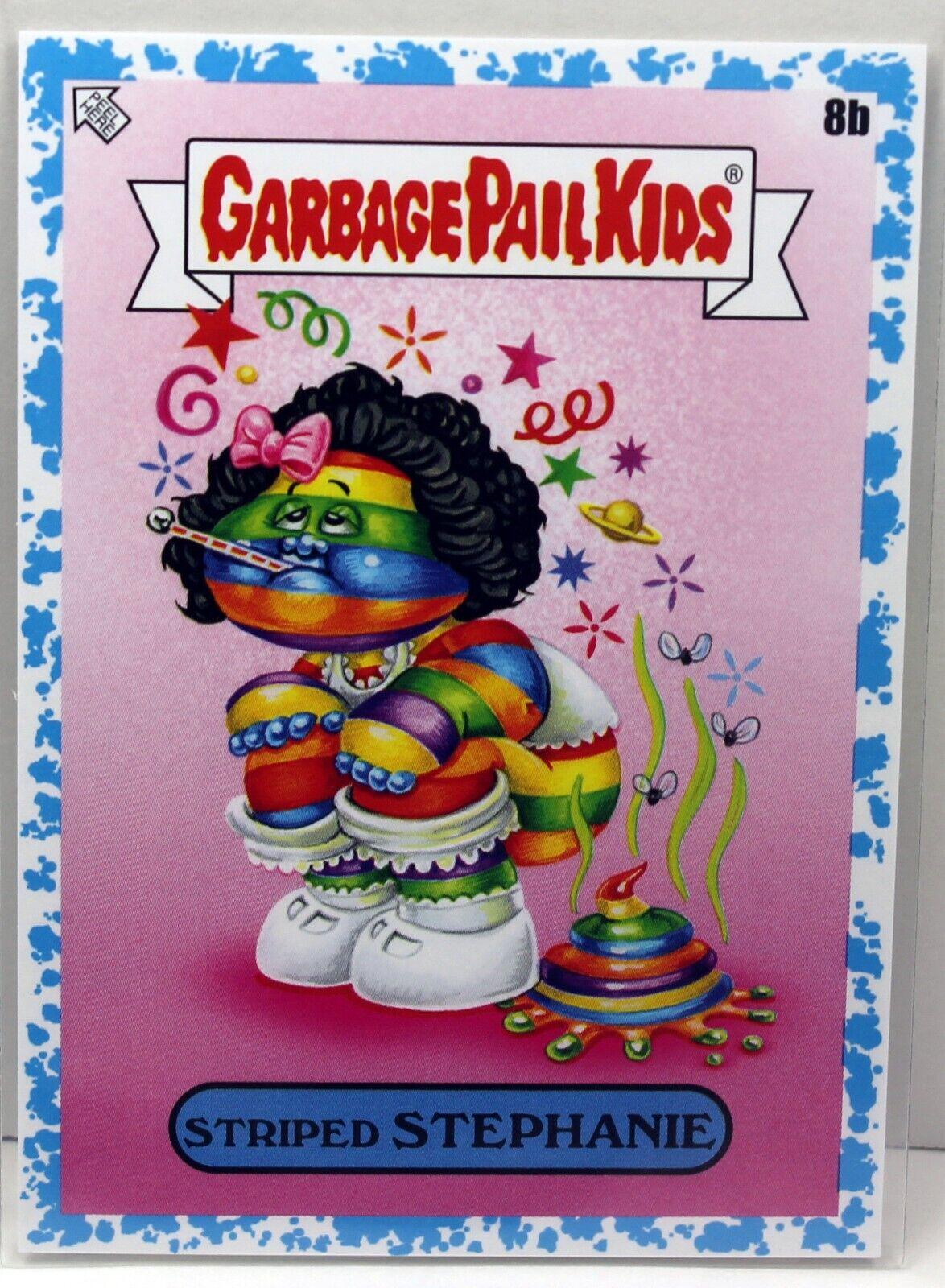 Striped Stephanie [Blue] #8b Garbage Pail Kids Book Worms