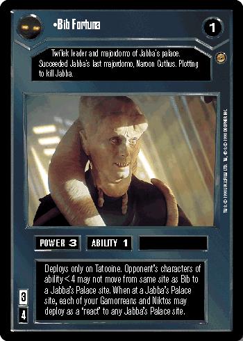 Bib Fortuna [Limited] Star Wars CCG Jabba's Palace