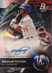 Samuel Munoz [Autograph] #TOP-1 Baseball Cards 2023 Bowman Platinum Top Prospects Prices