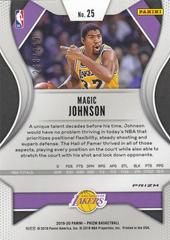 Back Side | Magic Johnson [Red Prizm] Basketball Cards 2019 Panini Prizm