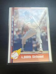 4000th Strikeout Baseball Cards 1991 Pacific Nolan Ryan Prices