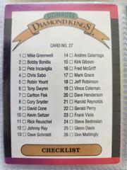 Checklist Baseball Cards 1989 Donruss Diamond Kings Prices
