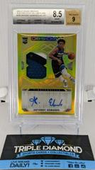 Anthony Edwards [Jersey Autograph Yellow Flood] Basketball Cards 2020 Panini Obsidian Prices