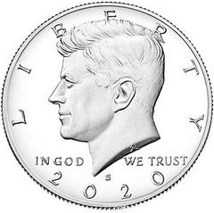 2020 S [SILVER PROOF] Coins Kennedy Half Dollar Prices