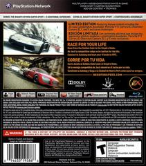 Back Cover | Need for Speed: The Run [Limited Edition] Playstation 3