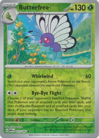 Butterfree [Reverse Holo] #12 Cover Art