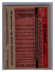 Back | Ed Farmer Baseball Cards 1981 Coca Cola