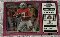 C. J. Stroud [Pink] #2 Football Cards 2023 Panini Chronicles Draft Picks Contenders Optic Prices
