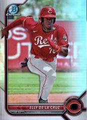 Elly De LA Cruz [Refractor] #BDC-80 Baseball Cards 2022 Bowman Draft Chrome Prices