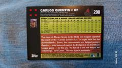 Back  | Carlos Quentin Baseball Cards 2007 Topps