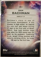 Back Of Card | Sam Bachman [Genesis] Baseball Cards 2021 Bowman Draft Genesis