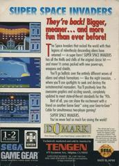 Super Space Invaders - Back | Super Space Invaders Sega Game Gear