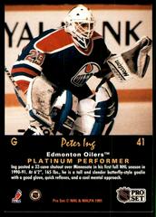 Back Of Card  | Peter Ing Hockey Cards 1991 Pro Set Platinum