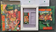 Box, Cartridge, Manual, And Tray | Donkey Kong Country Super Nintendo