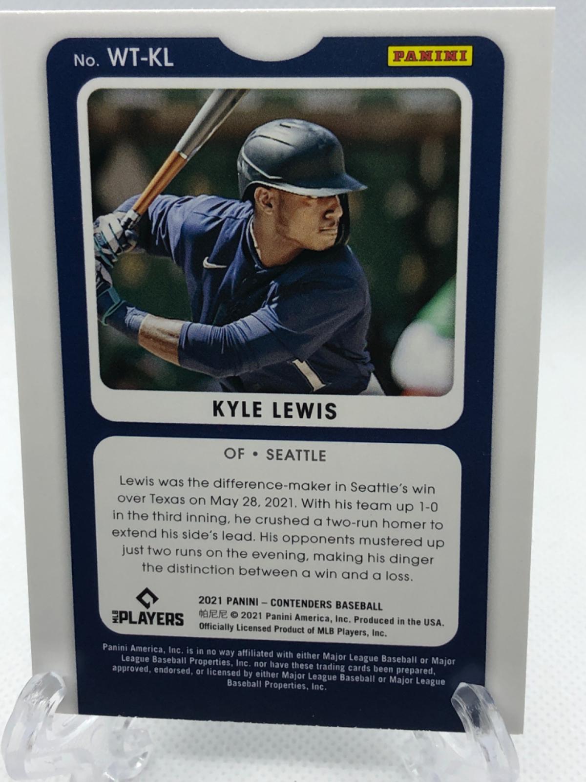 Kyle Lewis WTKL Prices 2021 Panini Contenders Winning Tickets Baseball Cards