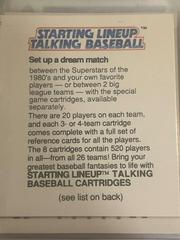 Set Up A Dream Match Baseball Cards 1988 Kenner Starting Line Up Talking Baseball Prices