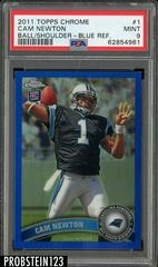 Cam Newton [Ball Over Right Shoulder Blue Refractor] Football Cards 2011 Topps Chrome Prices
