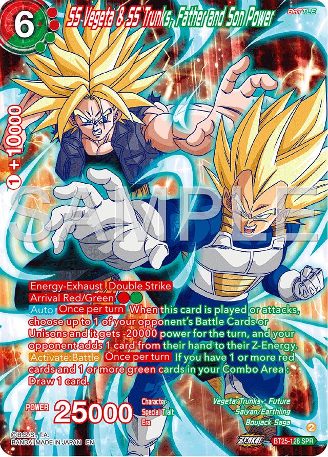 SS Vegeta & SS Trunks, Father and Son Power [SPR] BT25-128 Dragon Ball Super Legend of the Dragon Balls