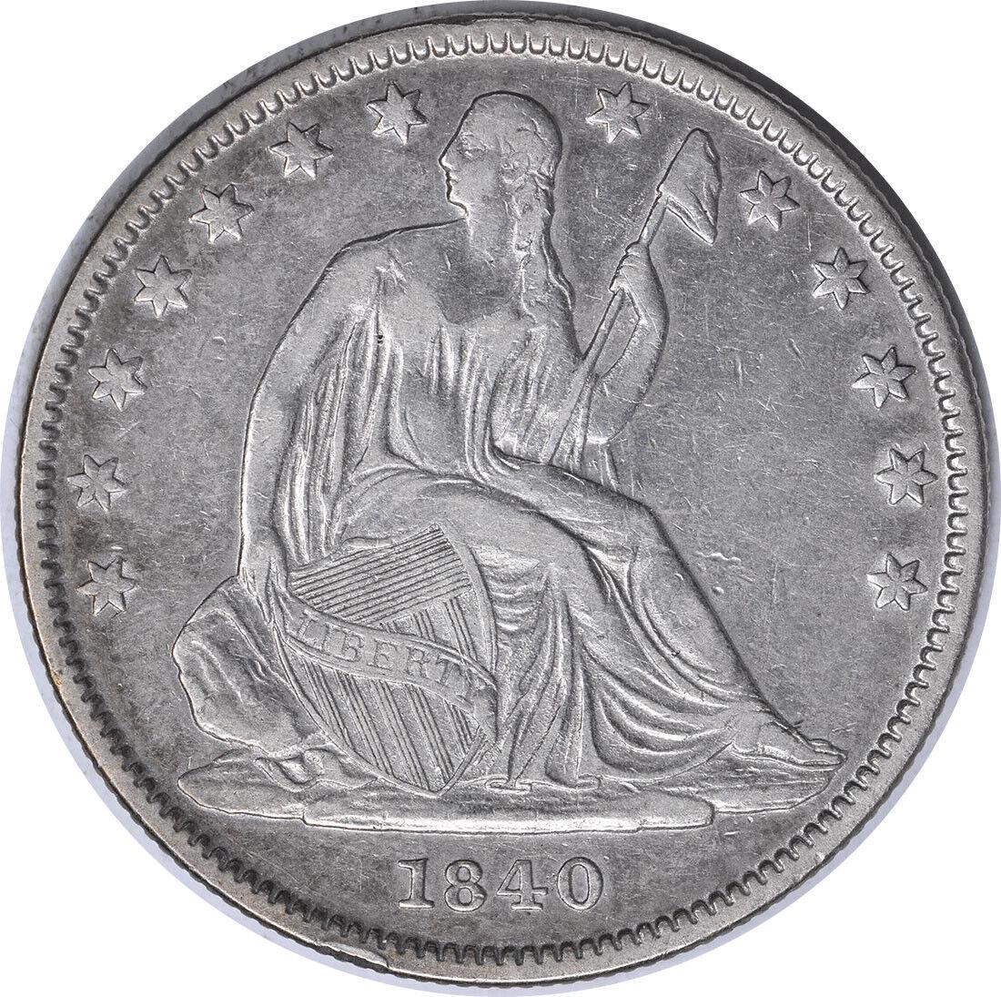 1840 [MEDIUM LETTERS] Coins Seated Liberty Half Dollar