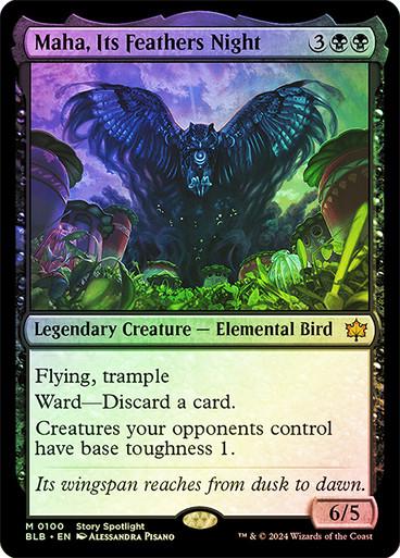 Maha, Its Feathers Night [Foil] #100 Magic Bloomburrow